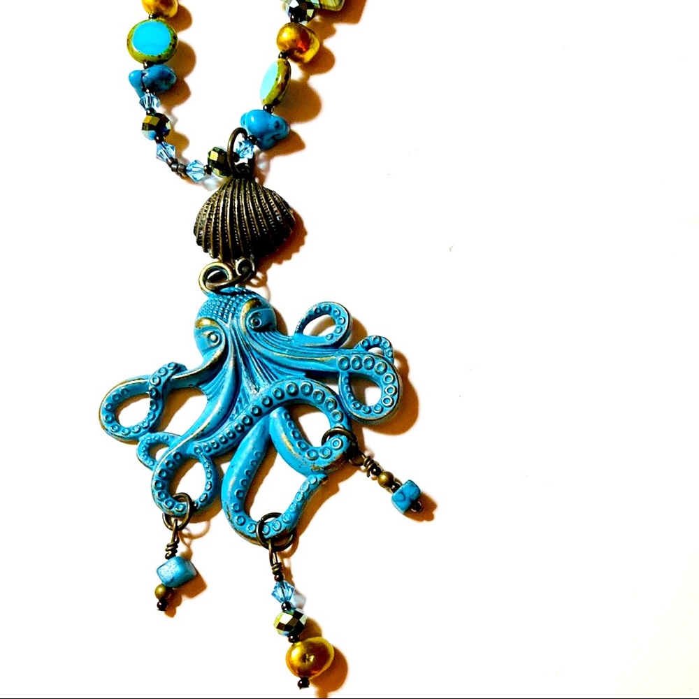Handmade Murky the Octopus Statement Necklace